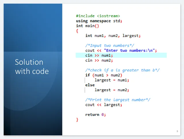 Lecture 03 – Problem Solving: Algorithm to C++ Code