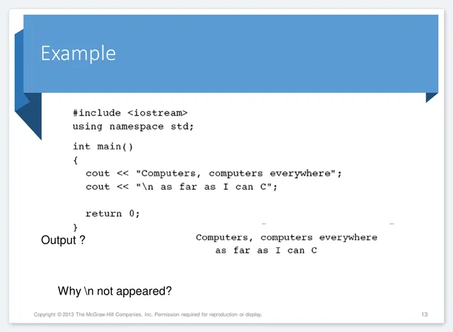 Lecture 04 – First C++ Program and Its Output