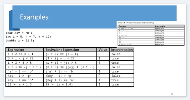Lecture 09 – Relational and Logical Expressions