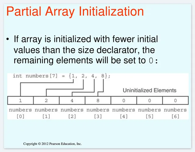 Lecture 22 – Array Initialization