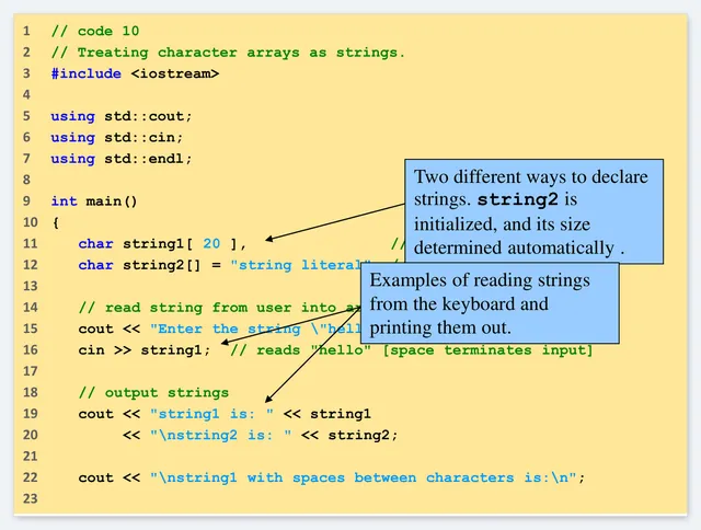 Lecture 27 – Character Arrays as Strings