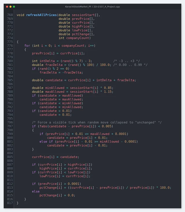 Final Project – Price Refresh Logic (Source Code)